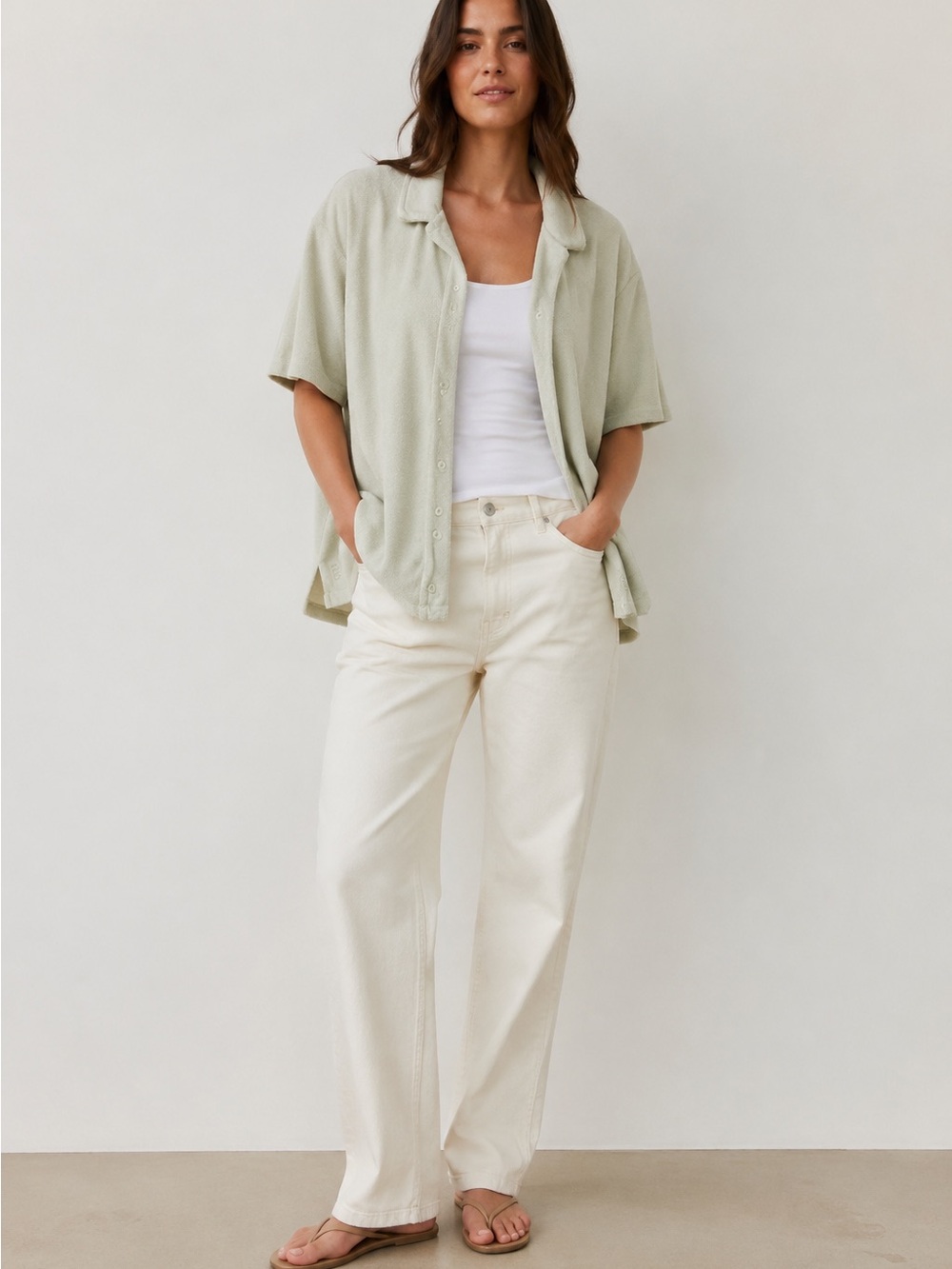TNA Terry Towel Top | XS | Green